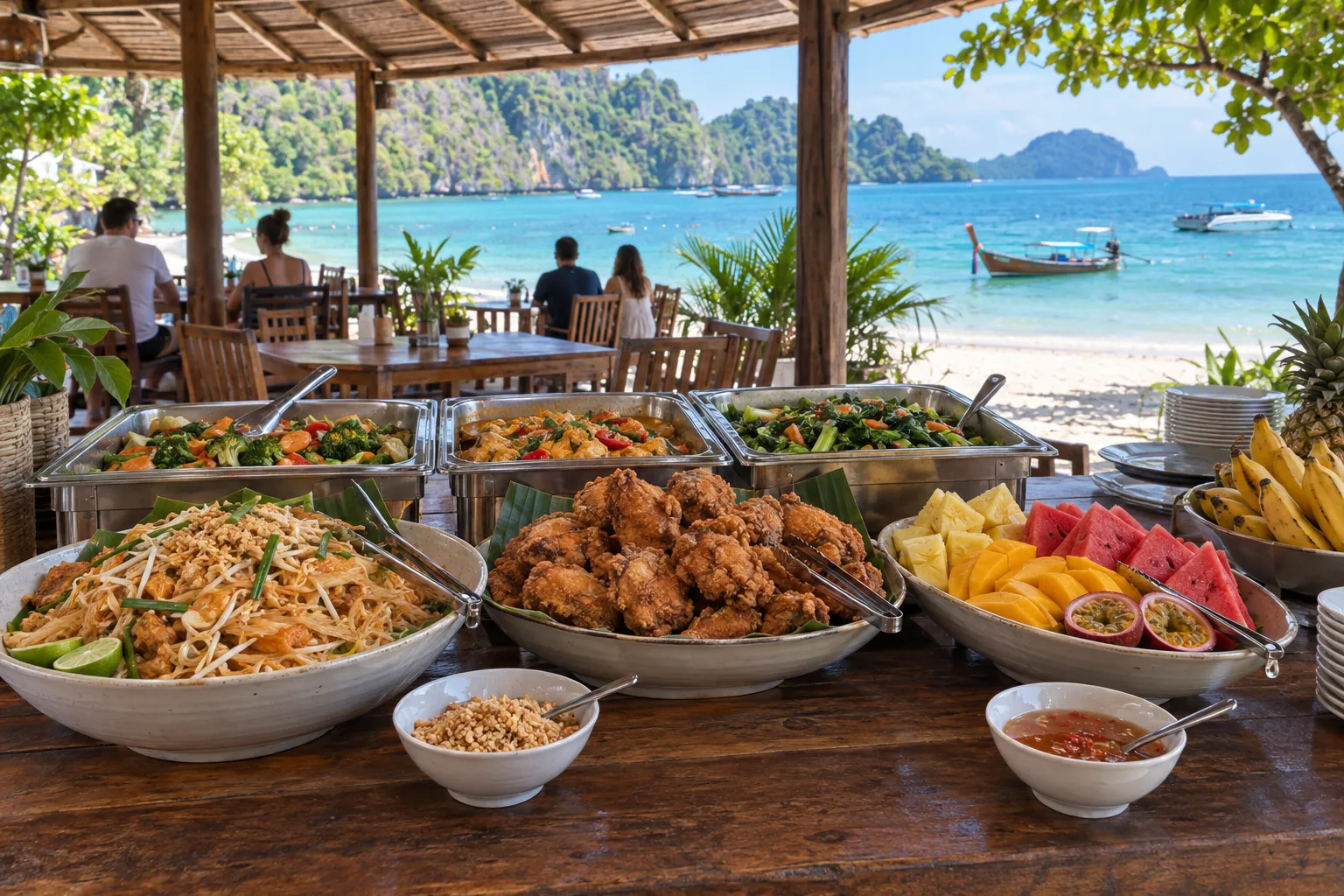 Seaview buffet lunch on Racha Island